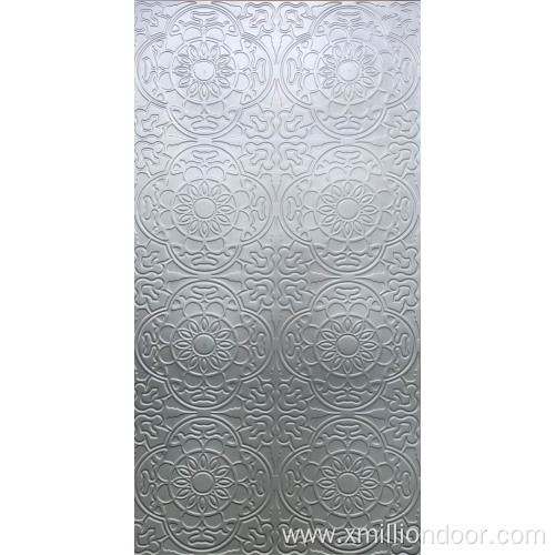 Embossed steel door sheet